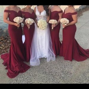 Beautiful elegant off the shoulder gown!